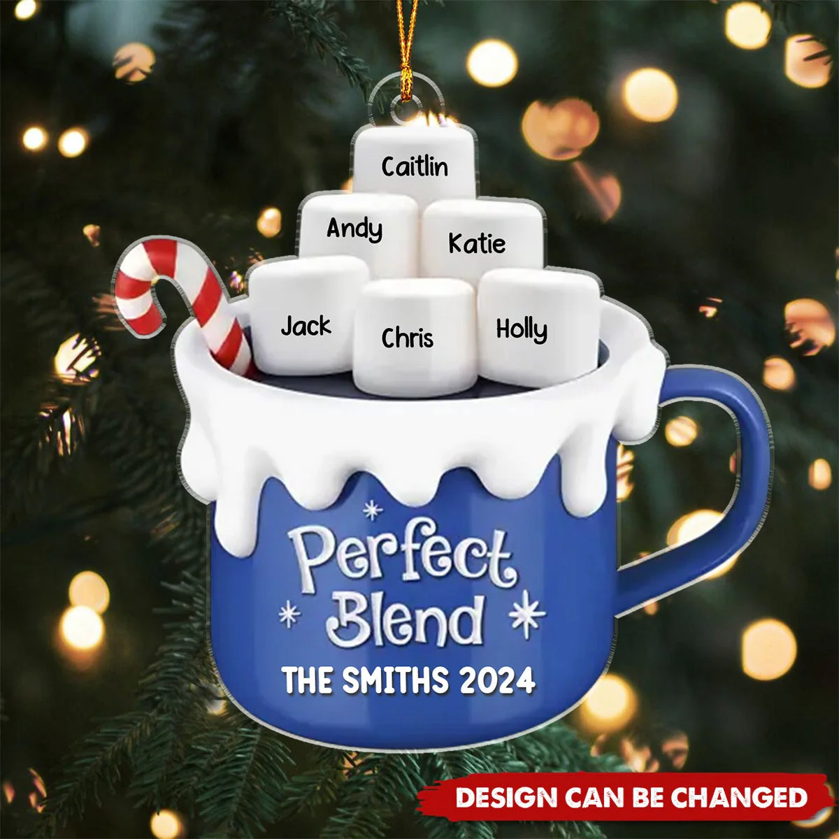 Perfect Blend - Family Personalized Ornament - Christmas Gift For Family Members - Image 4