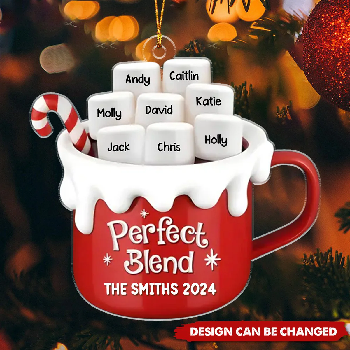 Perfect Blend - Family Personalized Ornament - Christmas Gift For Family Members - Image 5