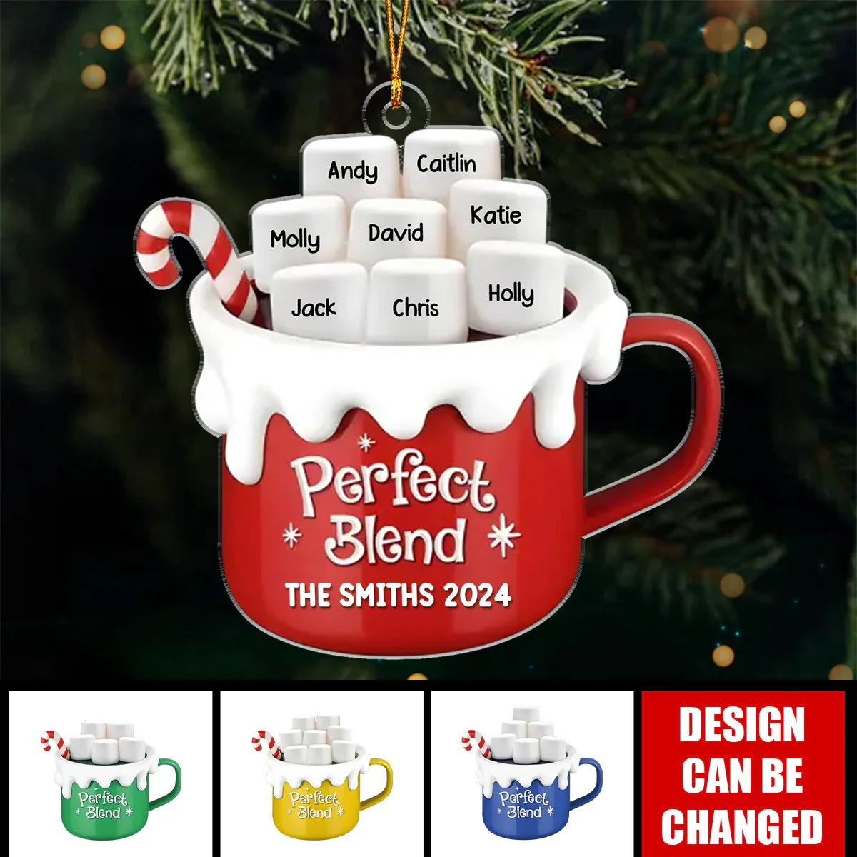 Perfect Blend - Family Personalized Ornament - Christmas Gift For Family Members - Image 6