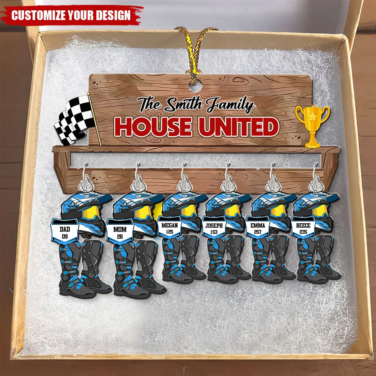 Perfect Gift For Motorcross Family - Personalized Christmas Ornament - Image 3