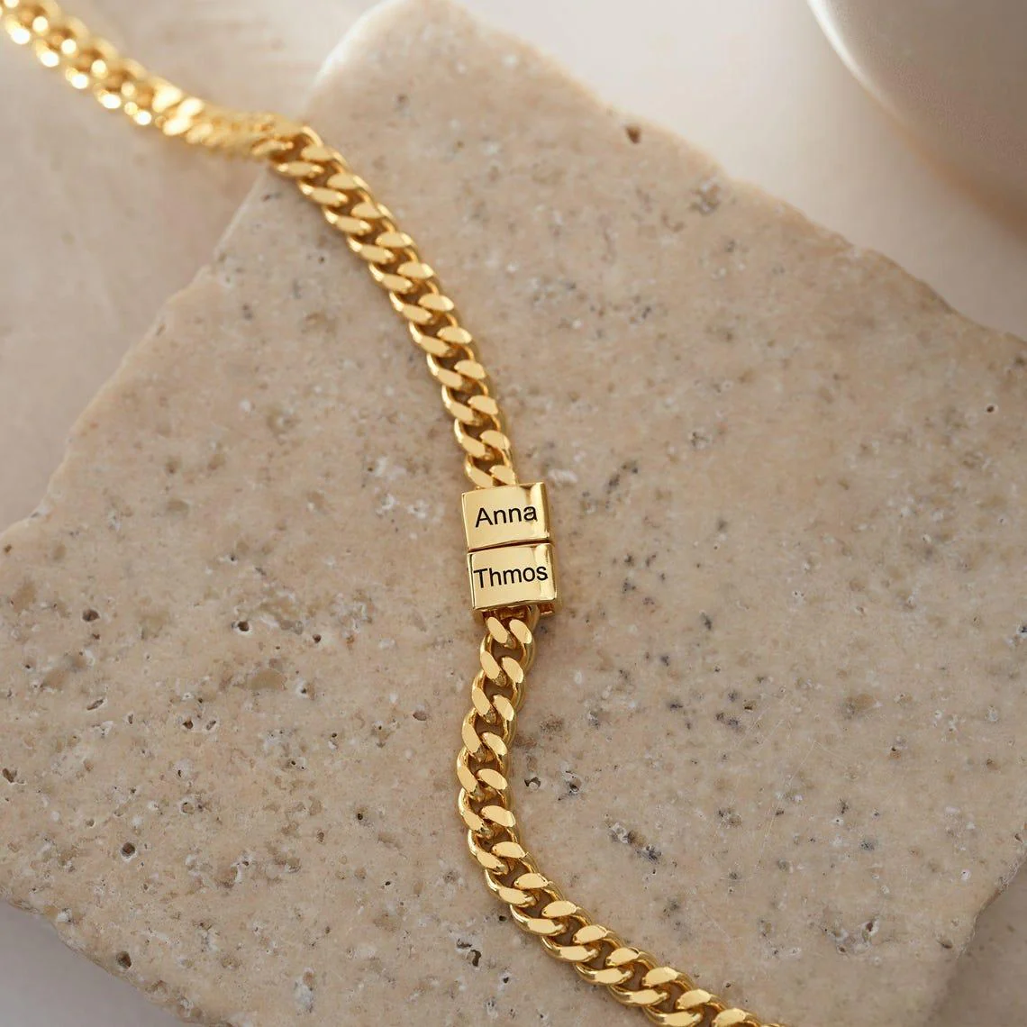 Peronslized Custom Name Bead Chain Men Necklace - Image 4