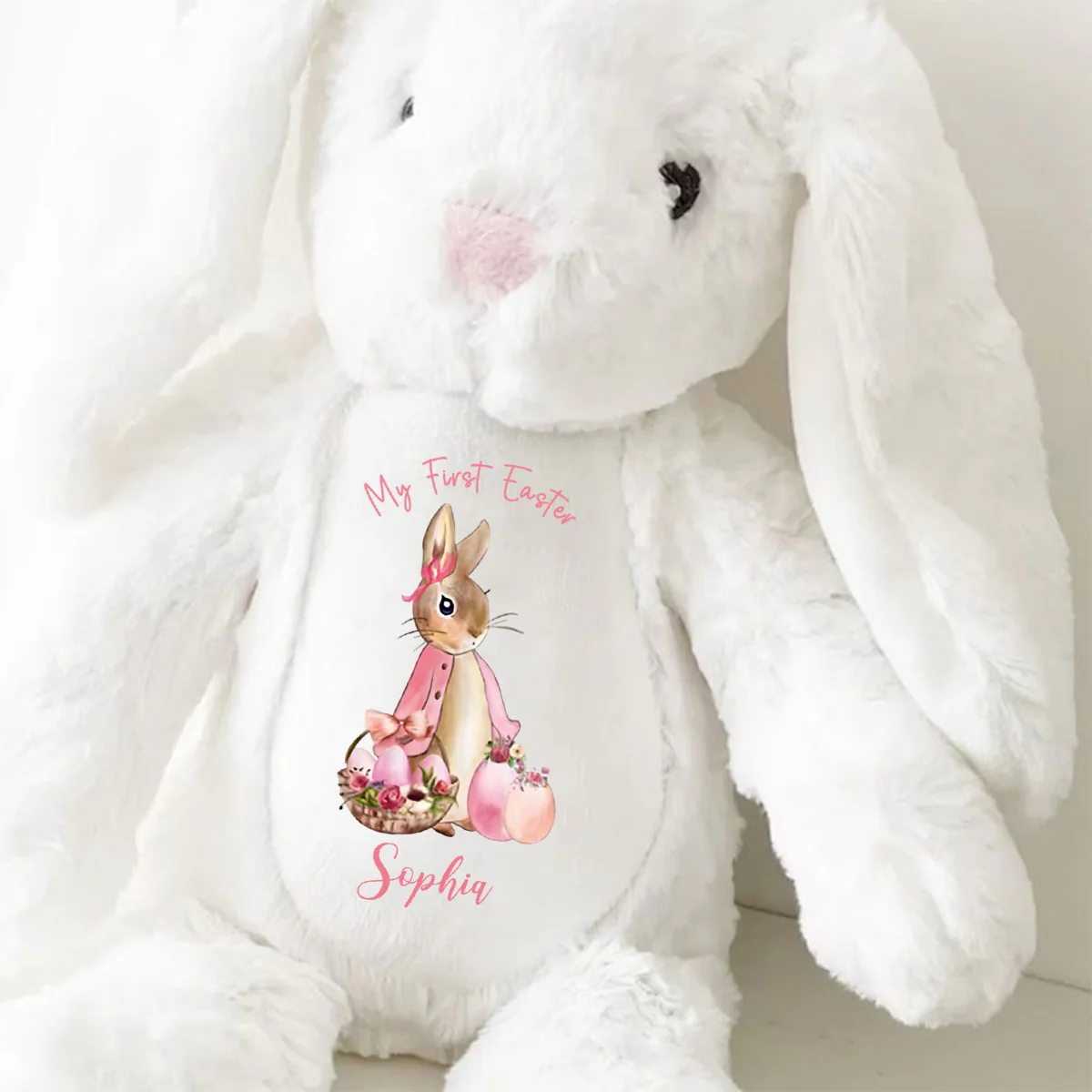 Persoalized Baby Plush Bunny First Easter Boy and Girl Gift - Image 2