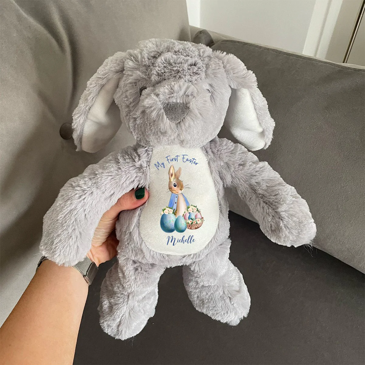 Persoalized Baby Plush Bunny First Easter Boy and Girl Gift - Image 5