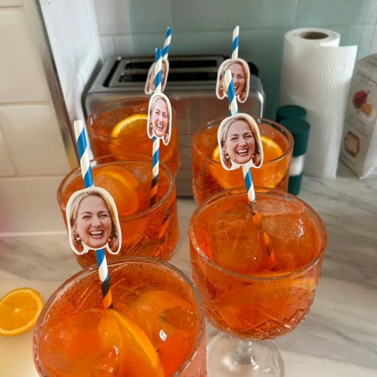 Personalized Face Straws Party Decorations - Image 6