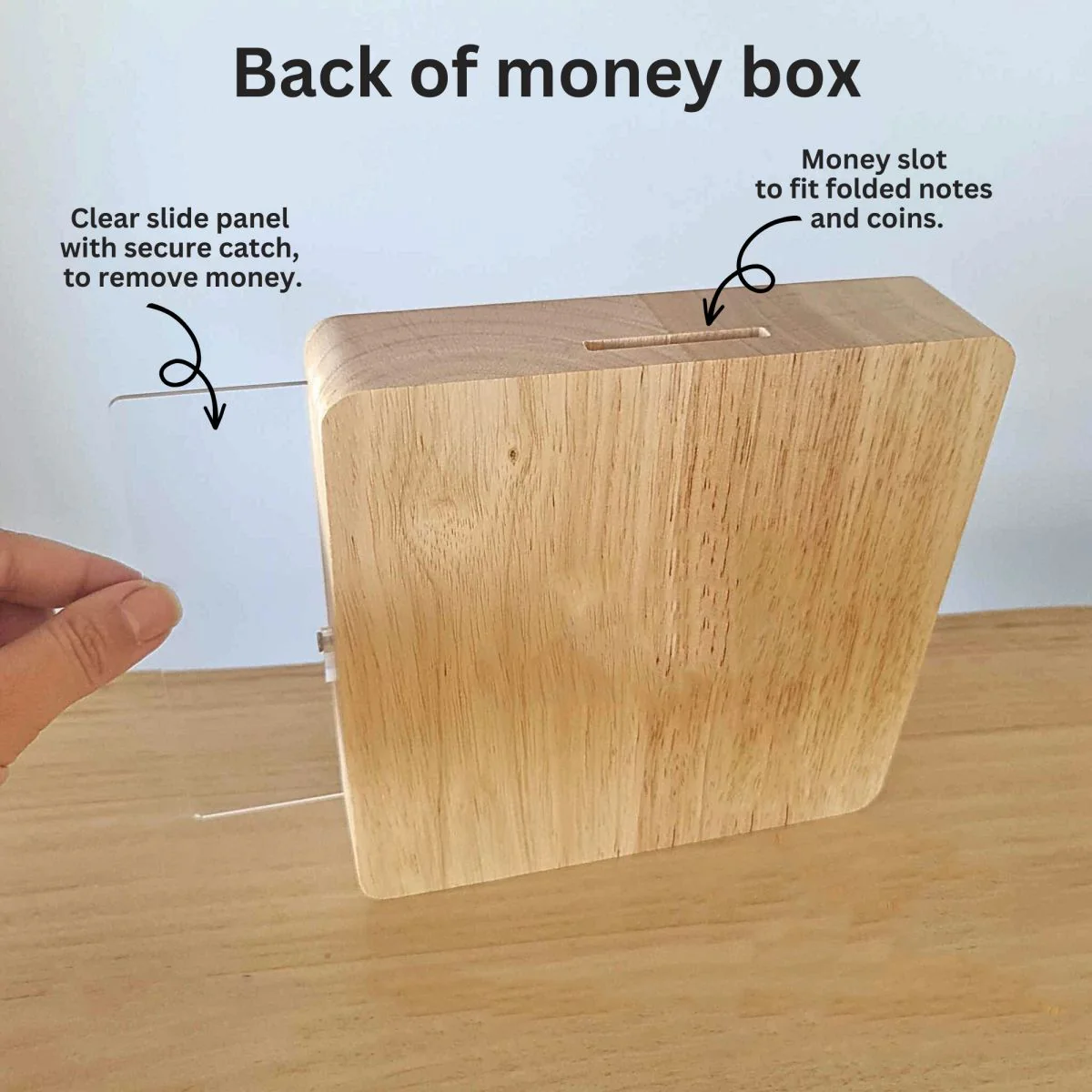 Personalised Kids For boy or girl Wood Custom Money Box - Image 3