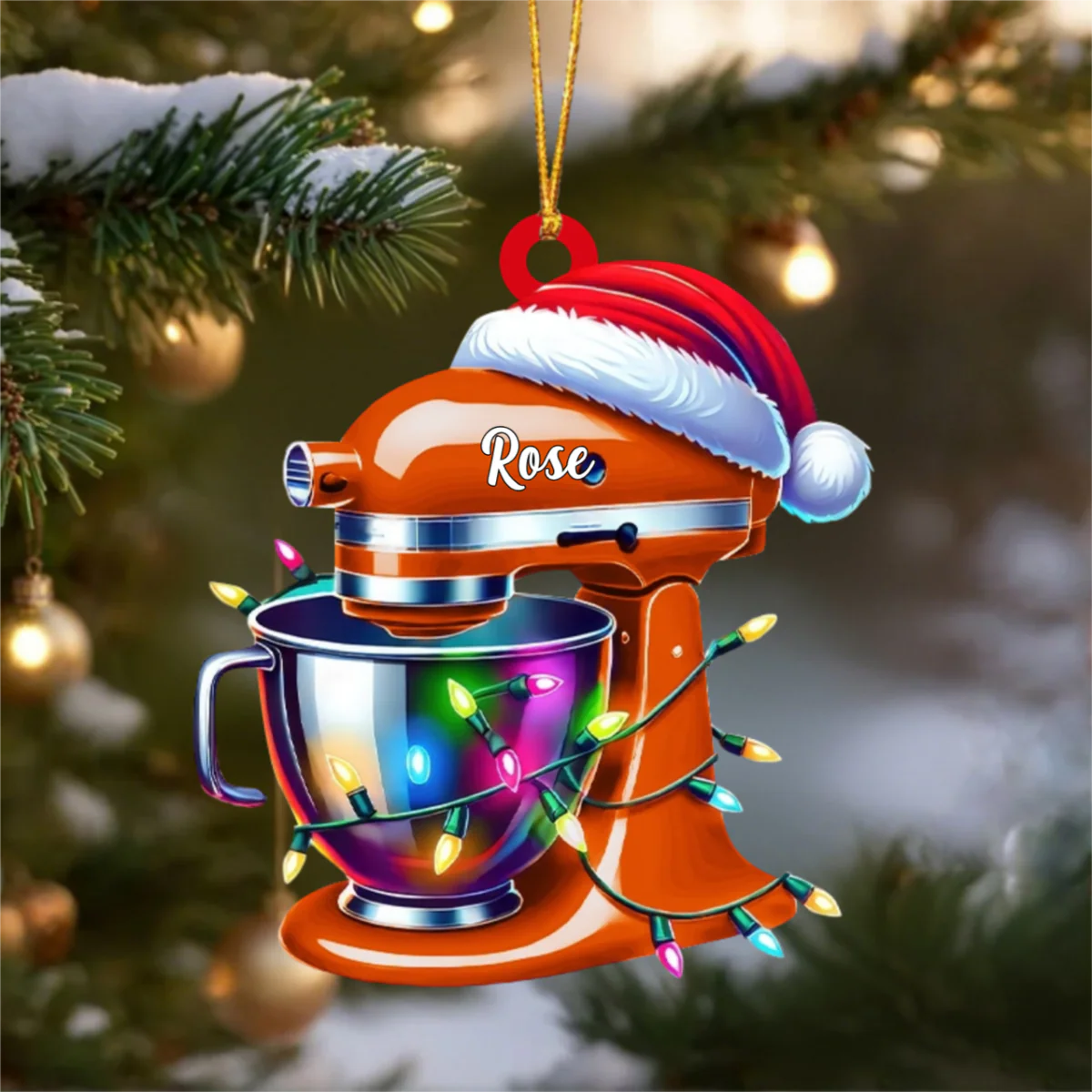 Personalize Custom Name Baker Christmas Ornament, Santa Christmas Gift - Image 3