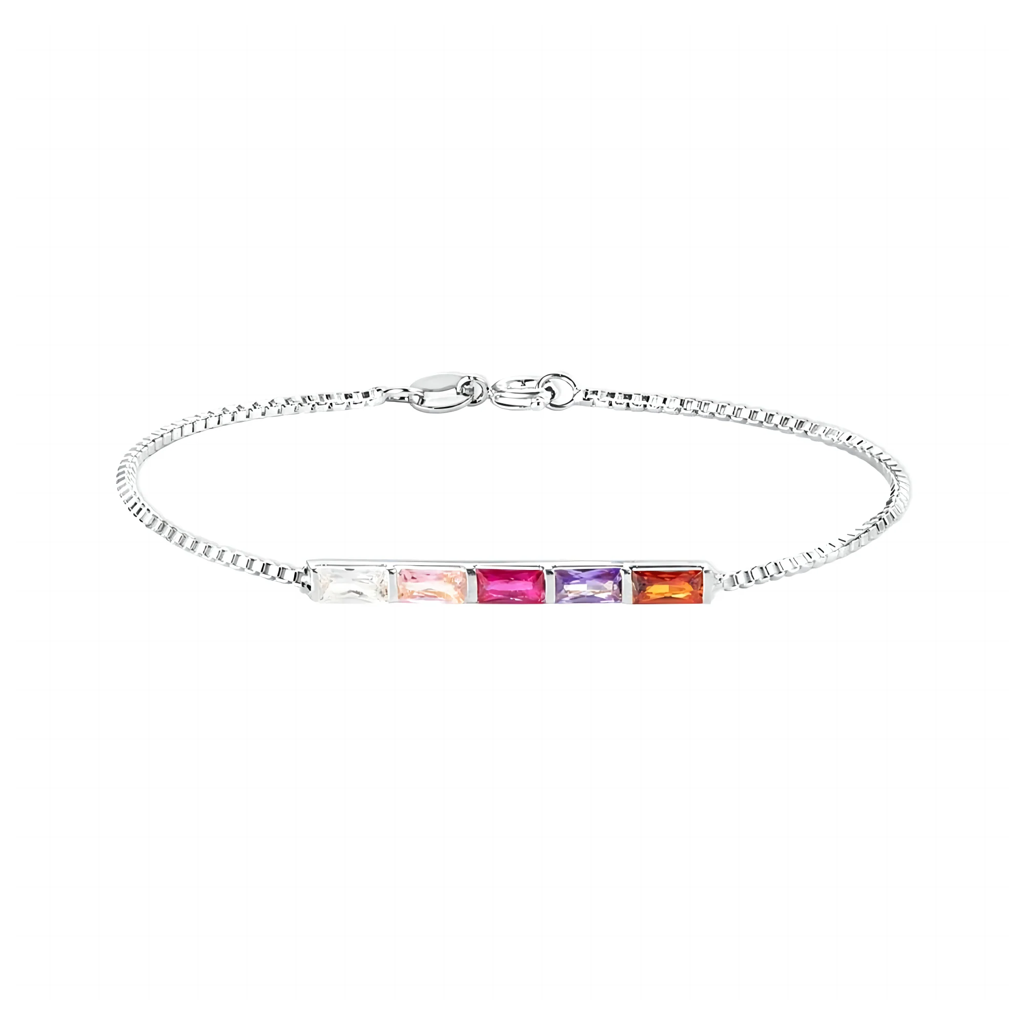 Personalized 1-6 Baguette Birthstones Dainty Bracelet - Image 11