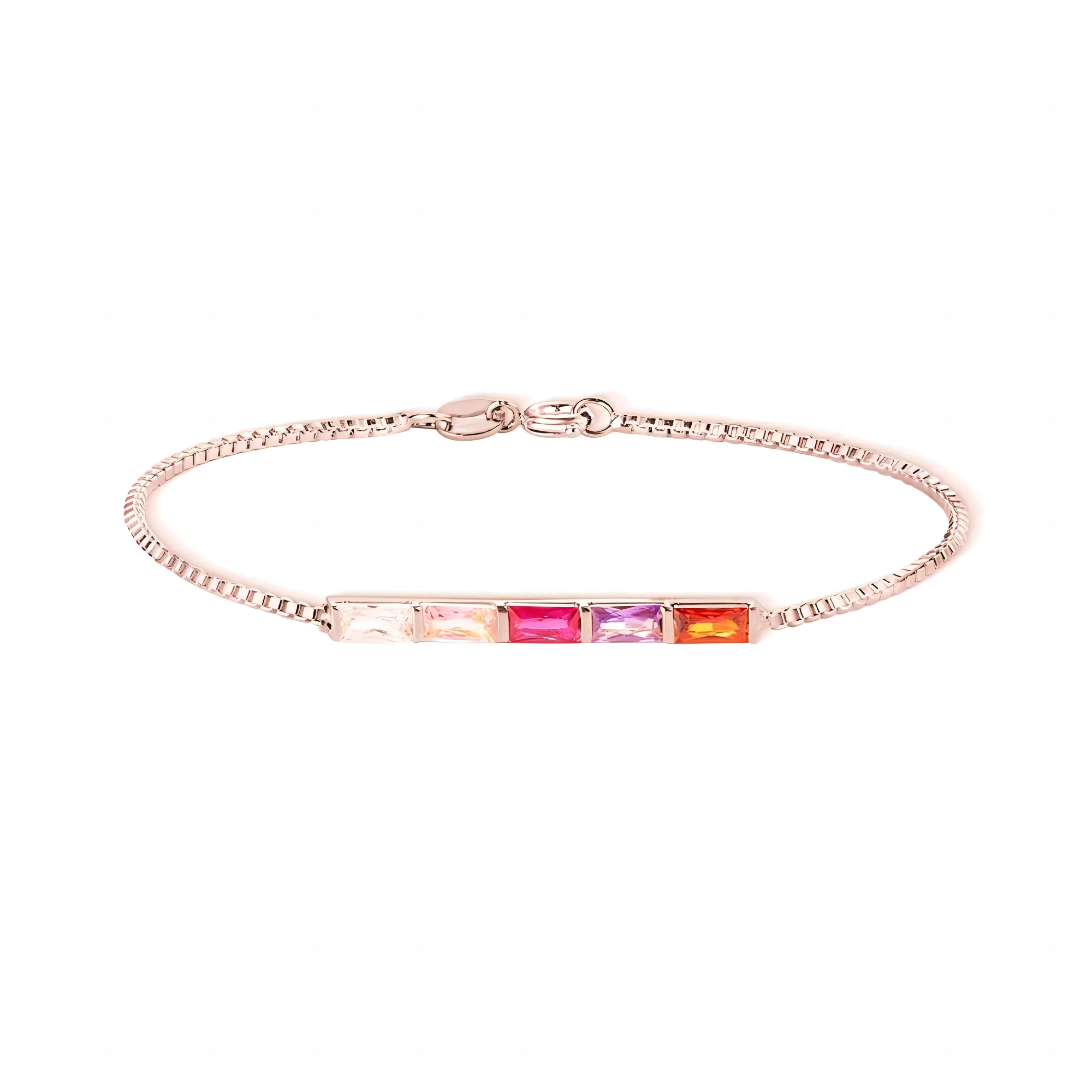 Personalized 1-6 Baguette Birthstones Dainty Bracelet - Image 12