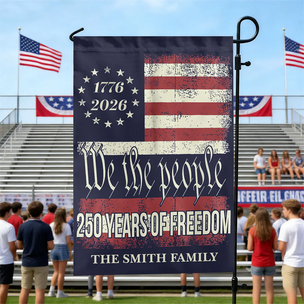 Personalized 250 Years Of Freedom Garden Flag America 250th Anniversary - Image 2