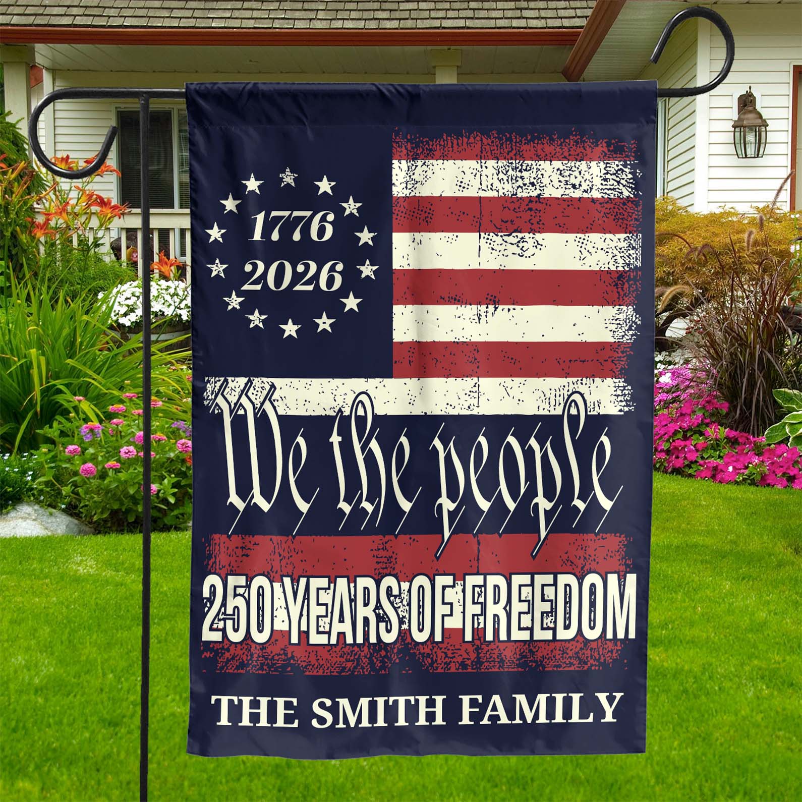 Personalized 250 Years Of Freedom Garden Flag America 250th Anniversary - Image 3