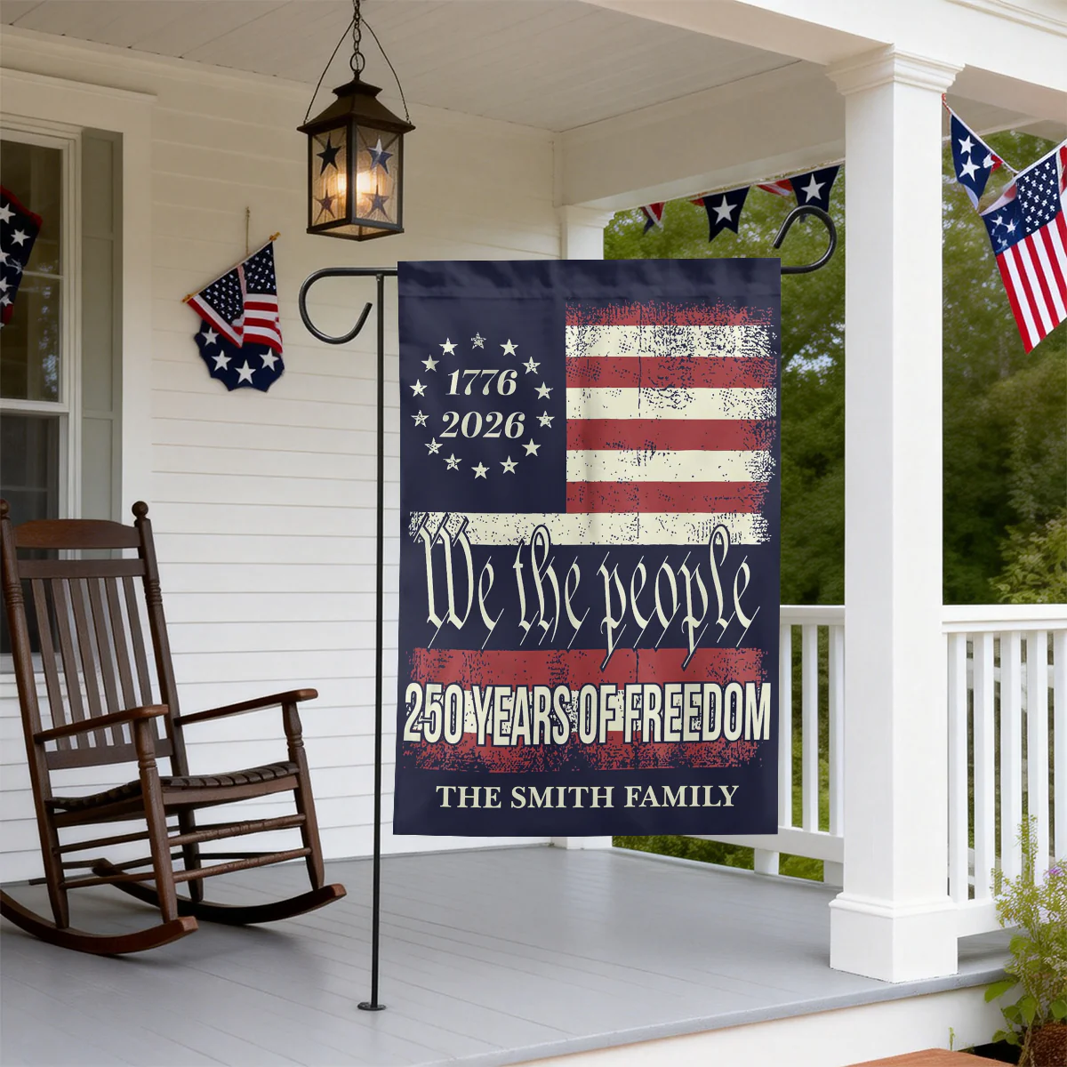 Personalized 250 Years Of Freedom Garden Flag America 250th Anniversary - Image 5