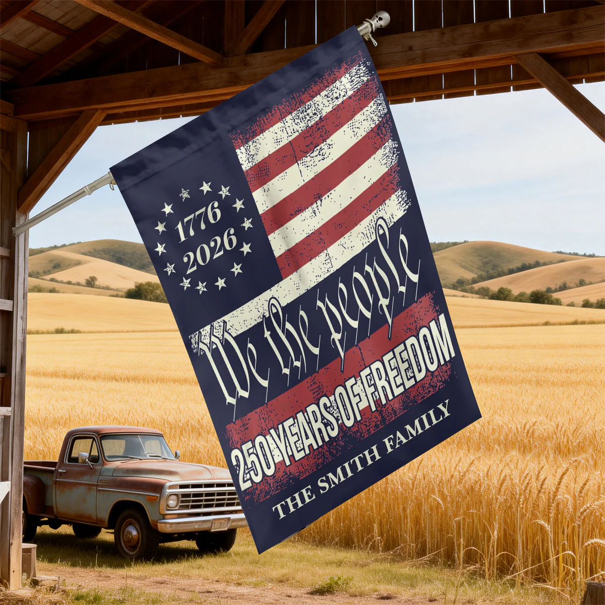 Personalized 250 Years Of Freedom Garden Flag America 250th Anniversary - Image 6
