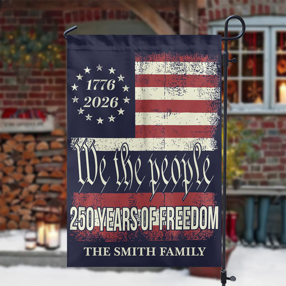Personalized 250 Years Of Freedom Garden Flag America 250th Anniversary - Image 7