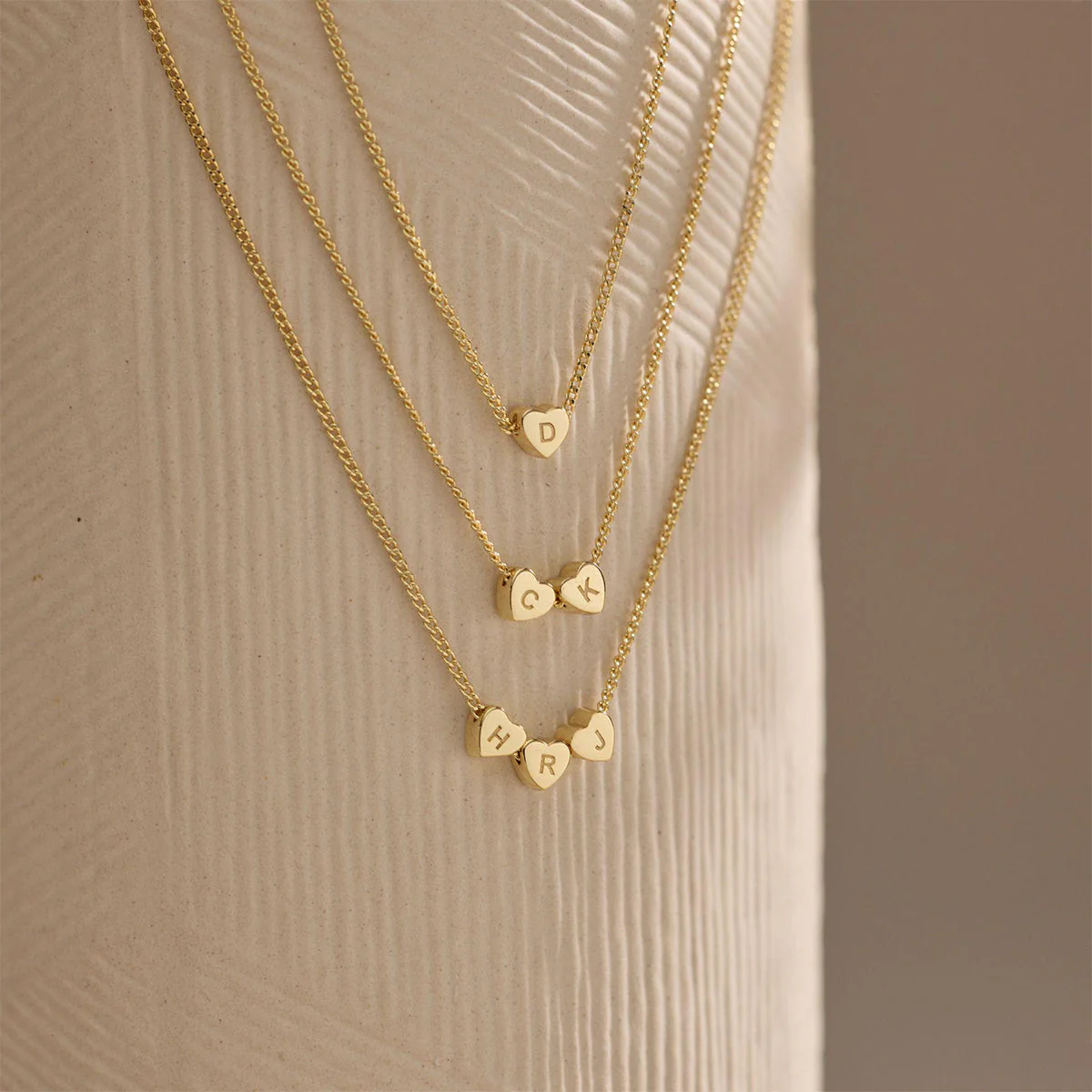 Personalized 3D Heart Charm Necklace, Minimalist Heart Pendent, Custom Initial Heart Necklace, Mother's Day Jewelry Gift for Her - Image 7