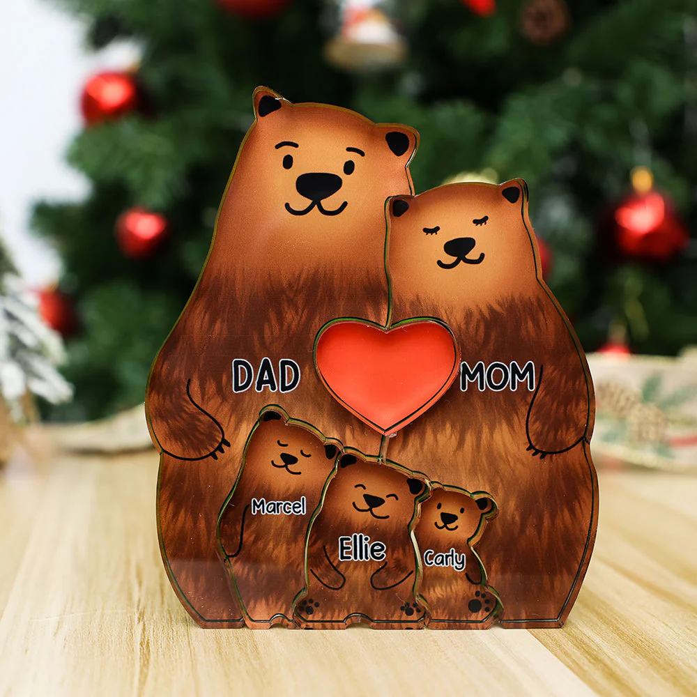 Personalized Acrylic Art Puzzle-Lovely Bear Family - Image 4