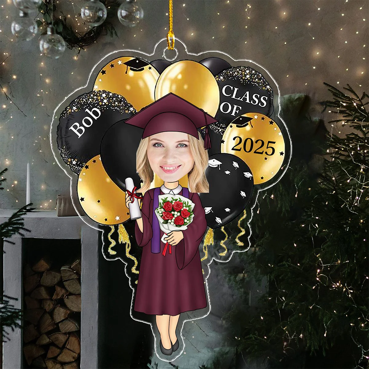 Personalized Acrylic Ornament - Graduation Memory Hanger With Your Photo - Gift For Friends, Children - Image 3