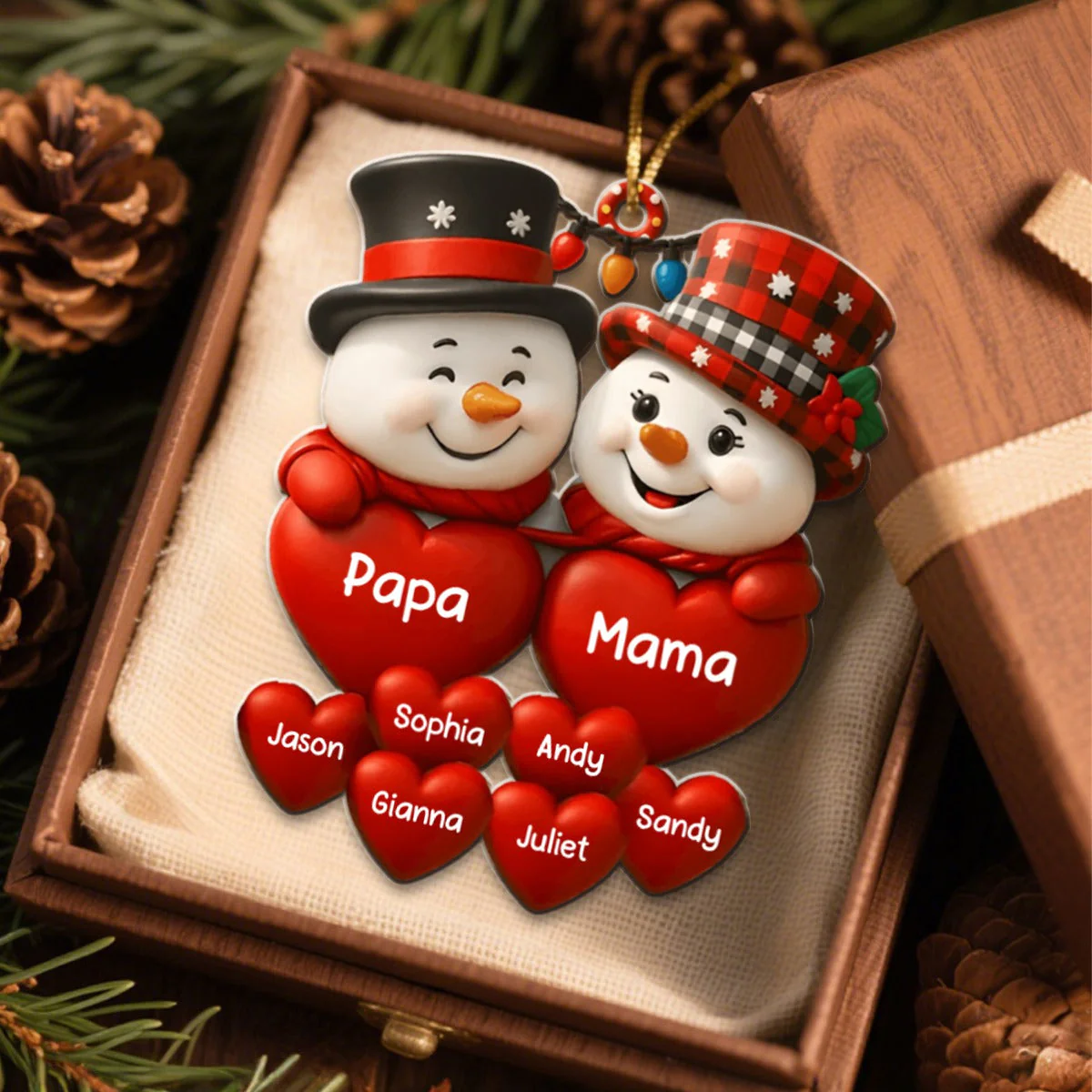 Personalized acrylic ornaments, Christmas gifts for Family - Image 2