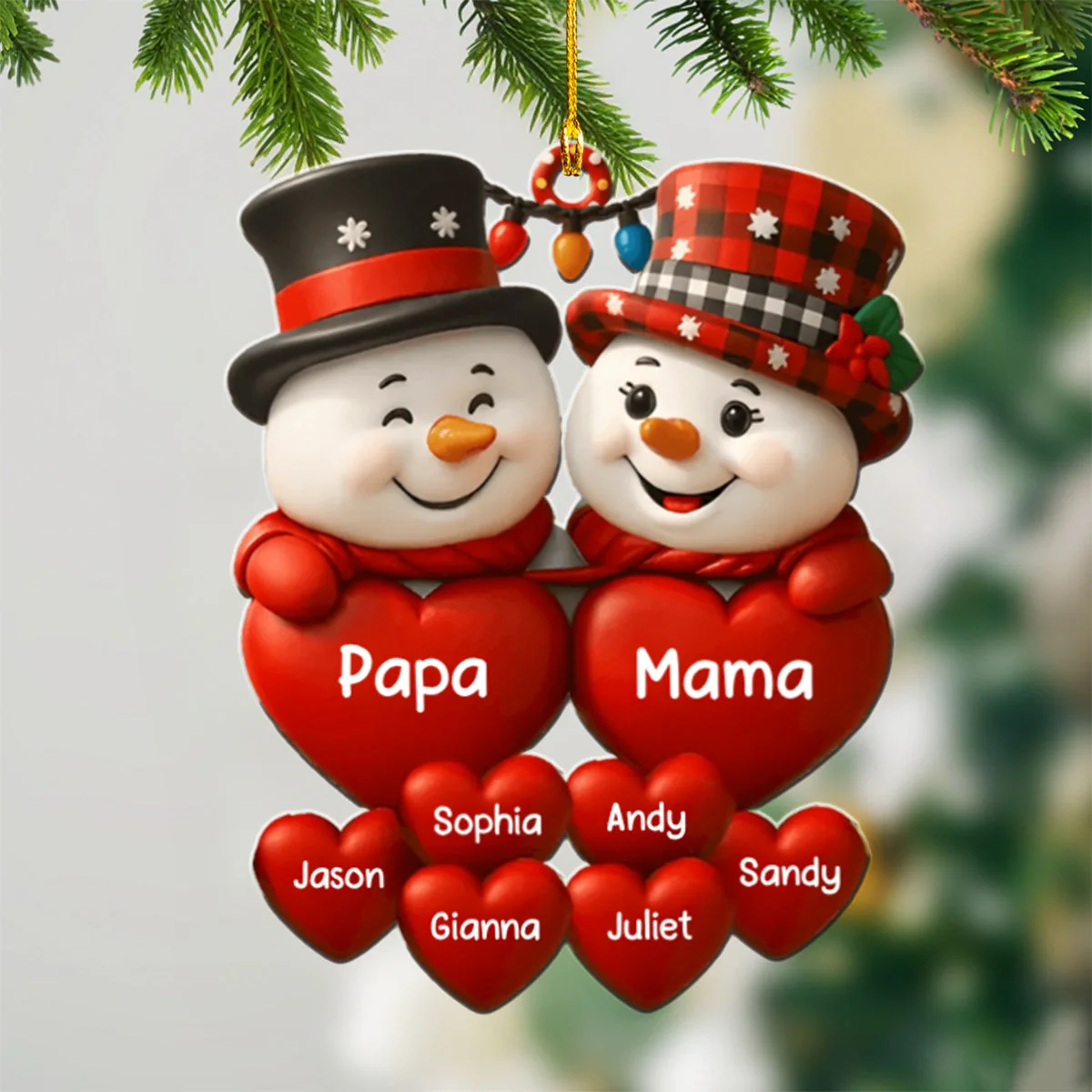 Personalized acrylic ornaments, Christmas gifts for Family - Image 4