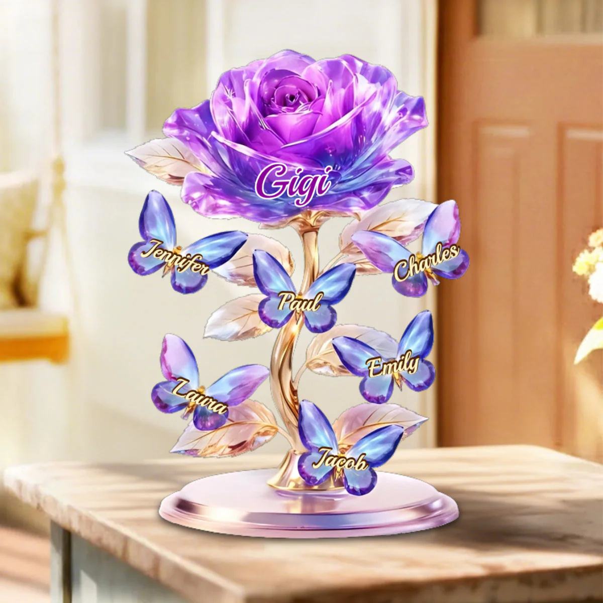 Personalized Acrylic Plaque – A Crystal Garden of Love for Mom or Grandma – Unique Mother's Day Gift - Image 3