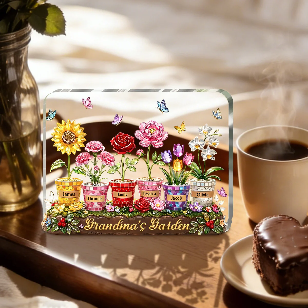 Personalized Acrylic Plaque – Custom Grandma Mom Garden Sign - Image 7