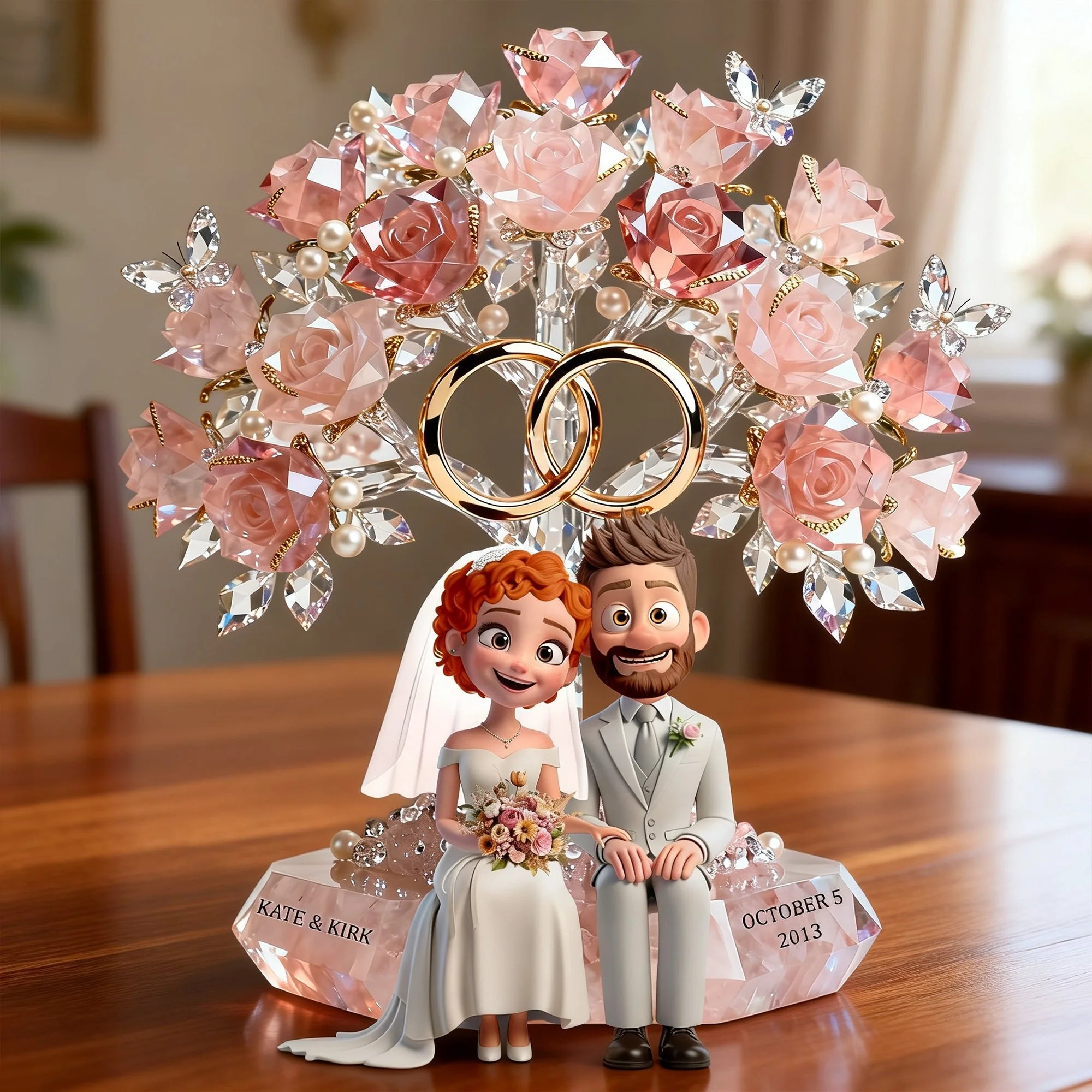 Personalized Acrylic Plaque for Wedding Couples - A Timeless Keepsake of Your Love - Image 2
