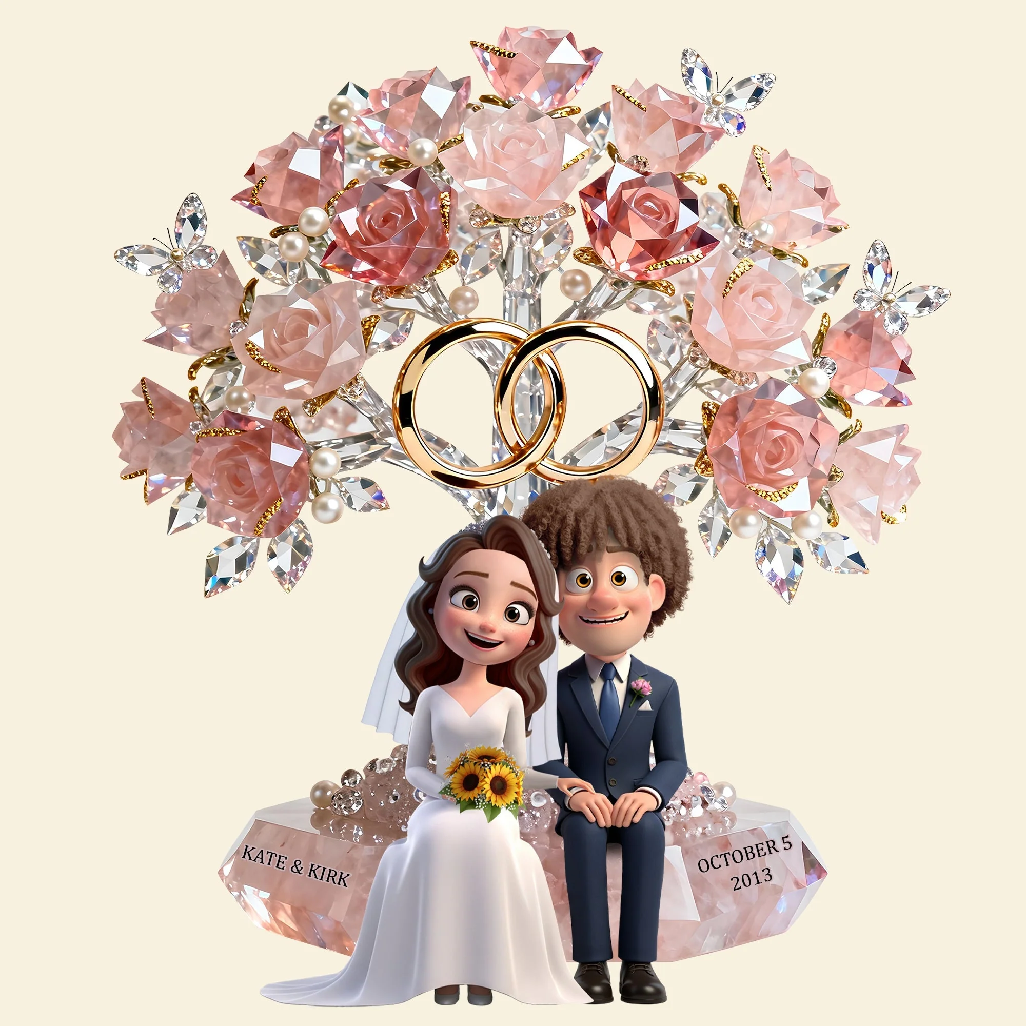 Personalized Acrylic Plaque for Wedding Couples - A Timeless Keepsake of Your Love - Image 3