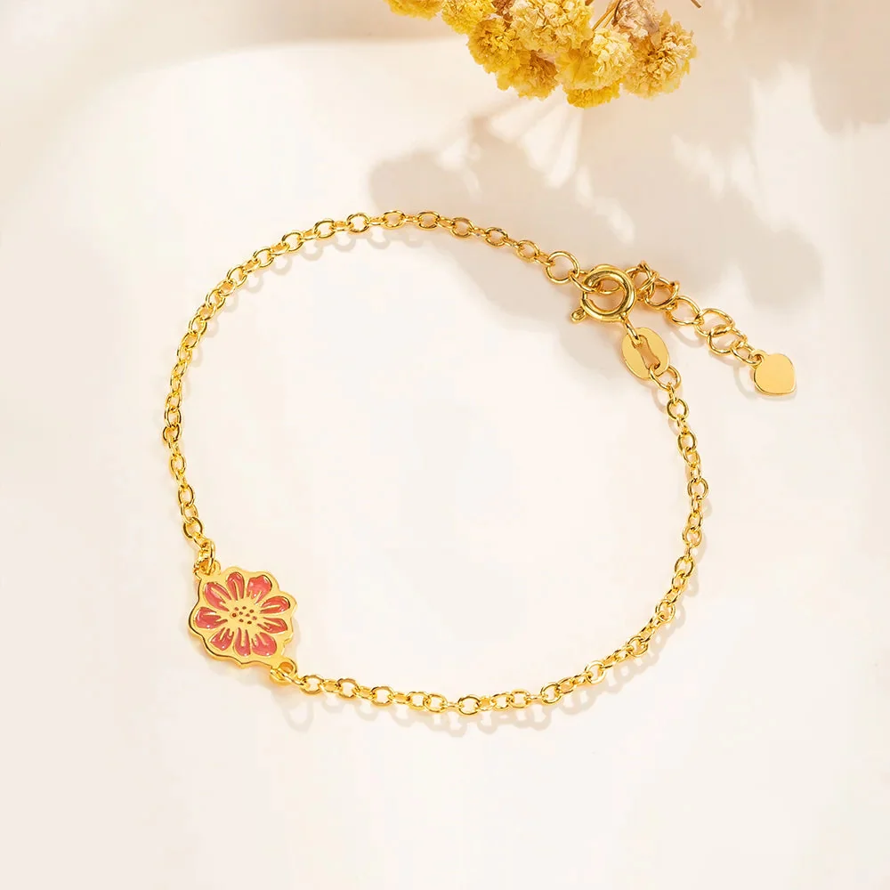 Personalized Adjustable Dainty 1-8 Enamel Birth Flowers Bracelet Birthday Gift for Mom Grandma - Image 8