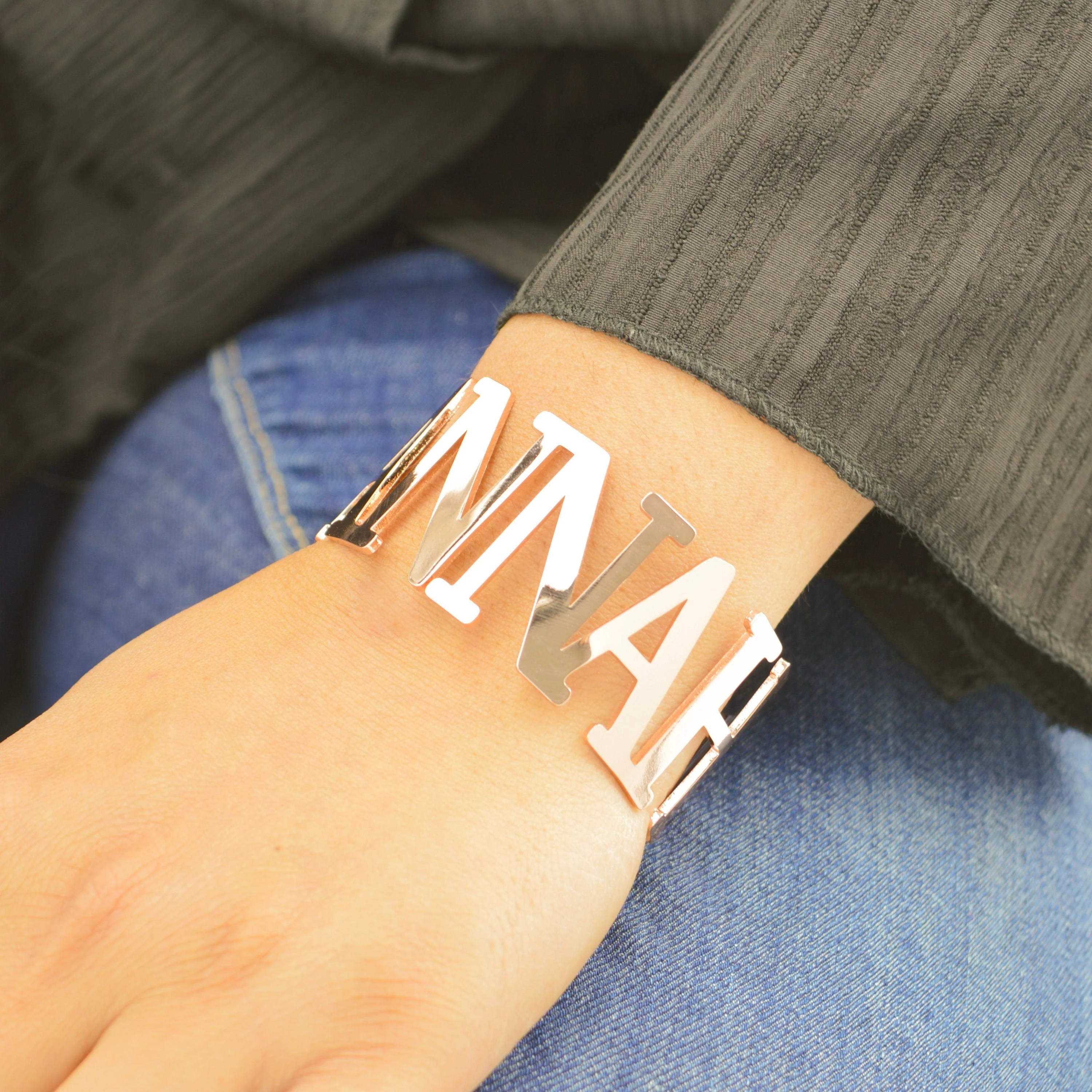 Personalized Adjustable Name Bangle - Image 6
