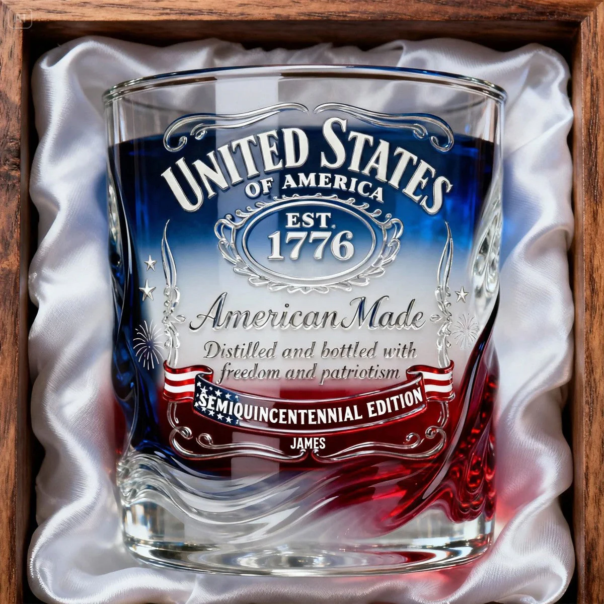 Personalized American Anniversary Whisky Glass Gifts For Patriots - Image 2