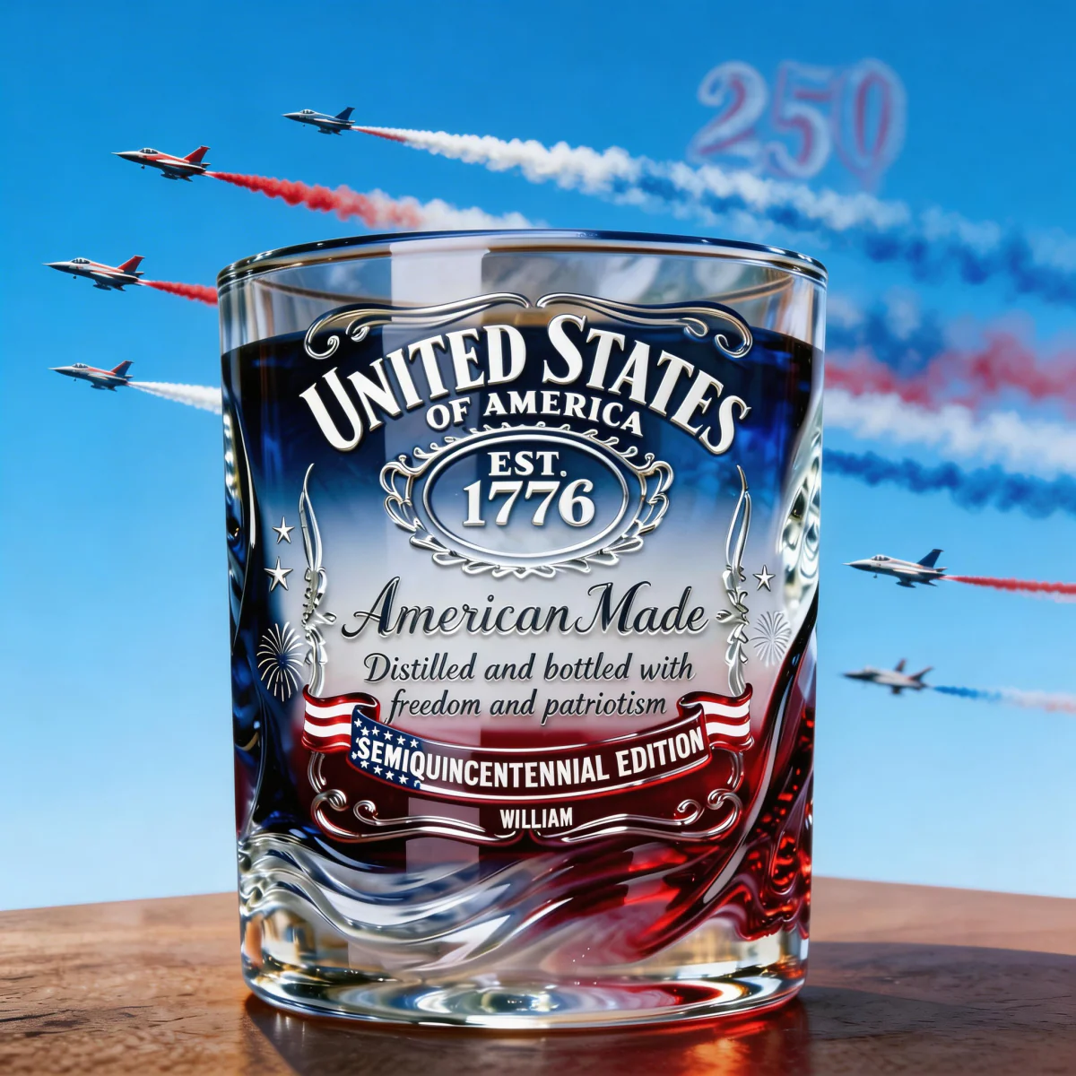 Personalized American Anniversary Whisky Glass Gifts For Patriots - Image 3