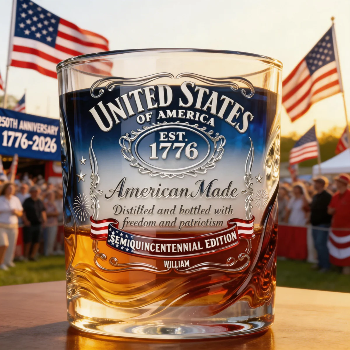 Personalized American Anniversary Whisky Glass Gifts For Patriots - Image 5