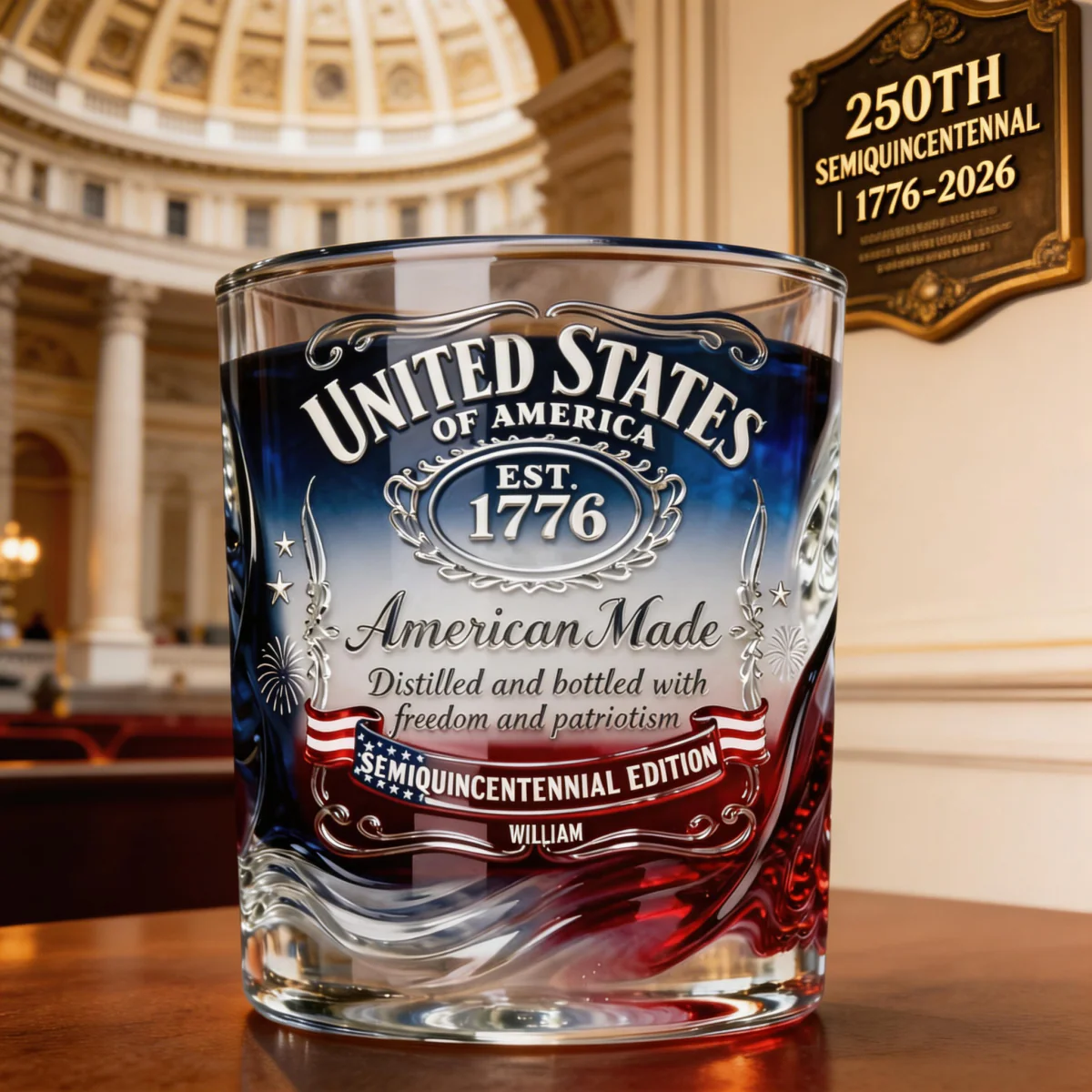 Personalized American Anniversary Whisky Glass Gifts For Patriots - Image 6