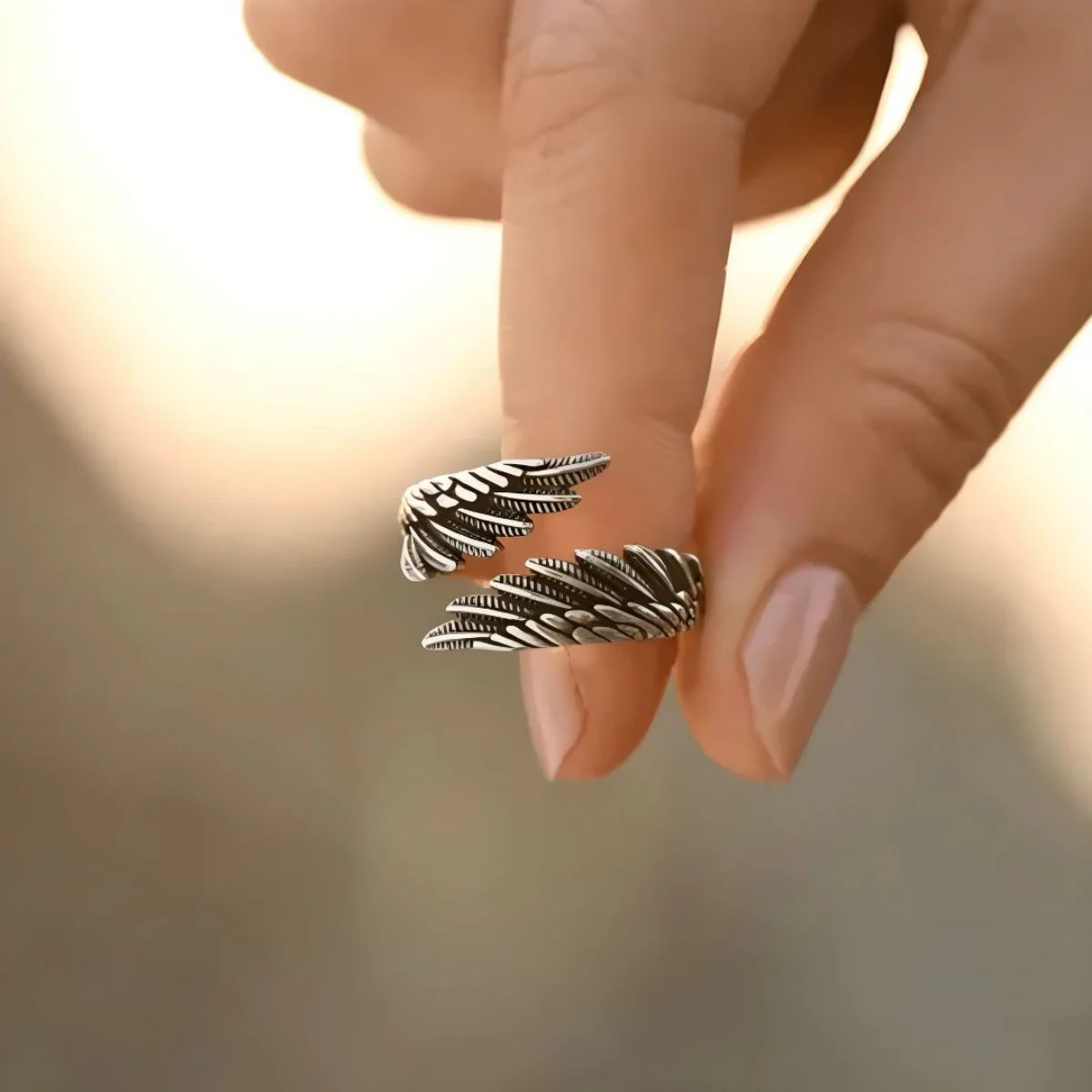 Personalized angel wing ring - Image 5