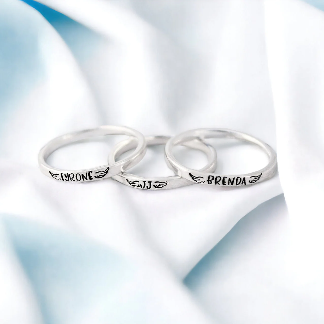 Personalized Angel Wings Memorial Ring - Image 5