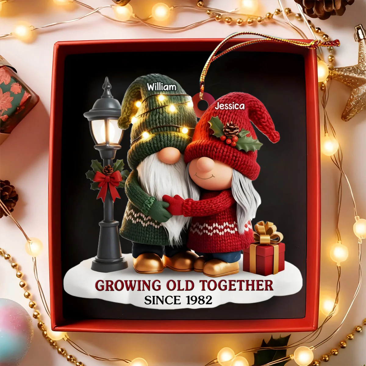 Personalized Anniversary Christmas Ornament Wedding Gifts For Husband And Wife, Him And Her - Our Story Continues - Image 3