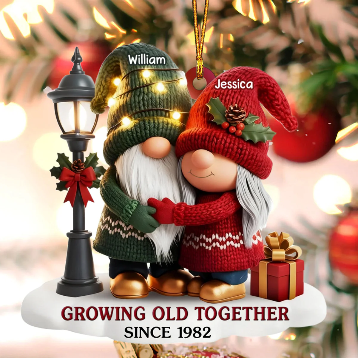 Personalized Anniversary Christmas Ornament Wedding Gifts For Husband And Wife, Him And Her - Our Story Continues - Image 4