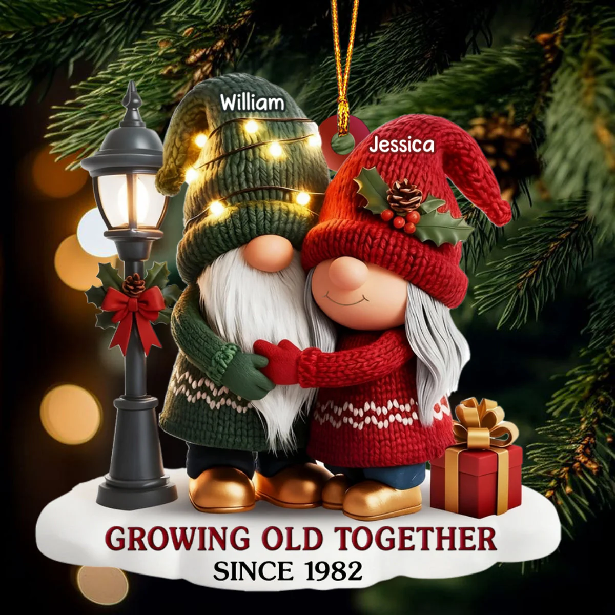 Personalized Anniversary Christmas Ornament Wedding Gifts For Husband And Wife, Him And Her - Our Story Continues - Image 5