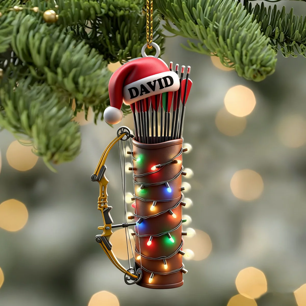 Personalized Archery Christmas Ornament Archery Christmas Gift Decoration - Image 4