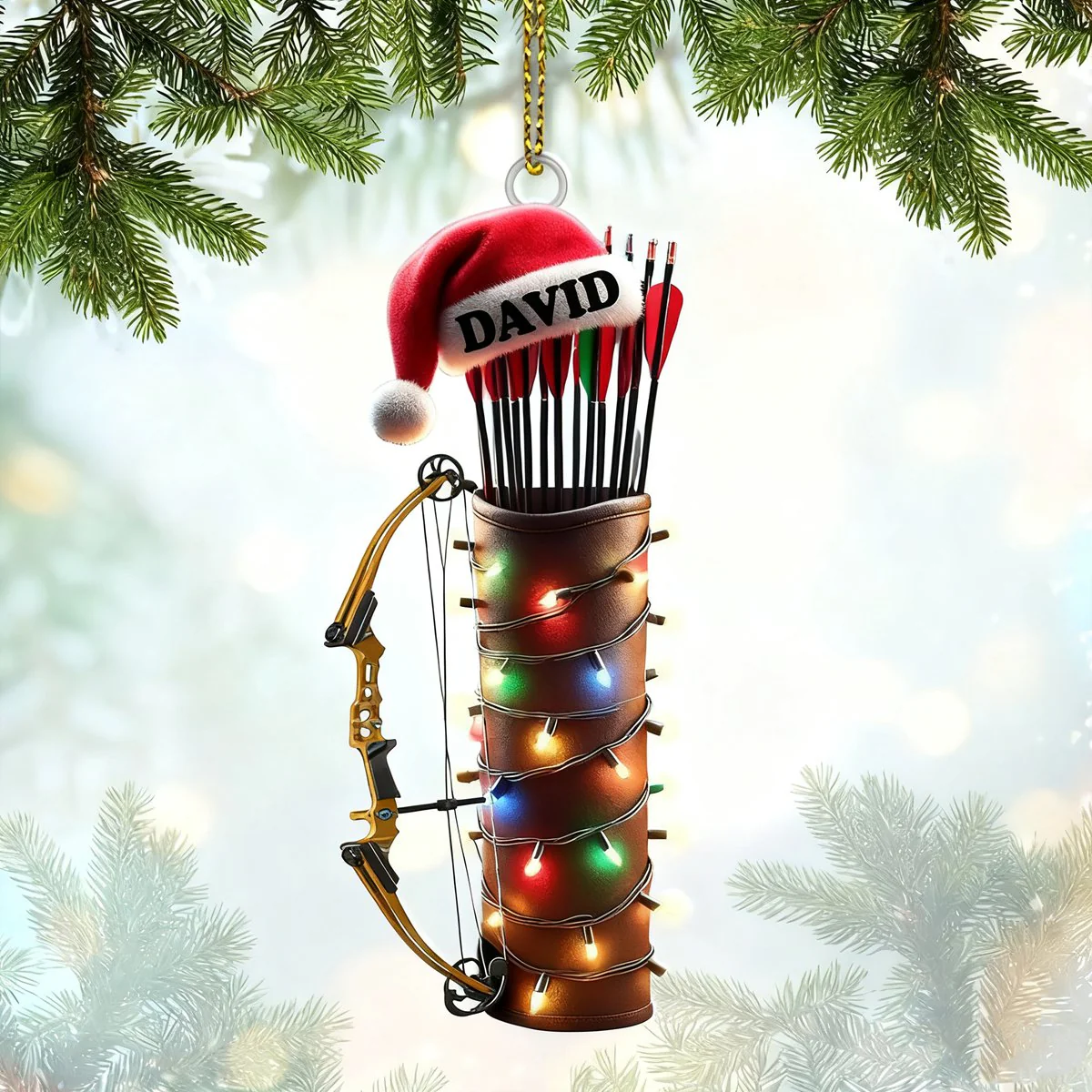 Personalized Archery Christmas Ornament Archery Christmas Gift Decoration - Image 5