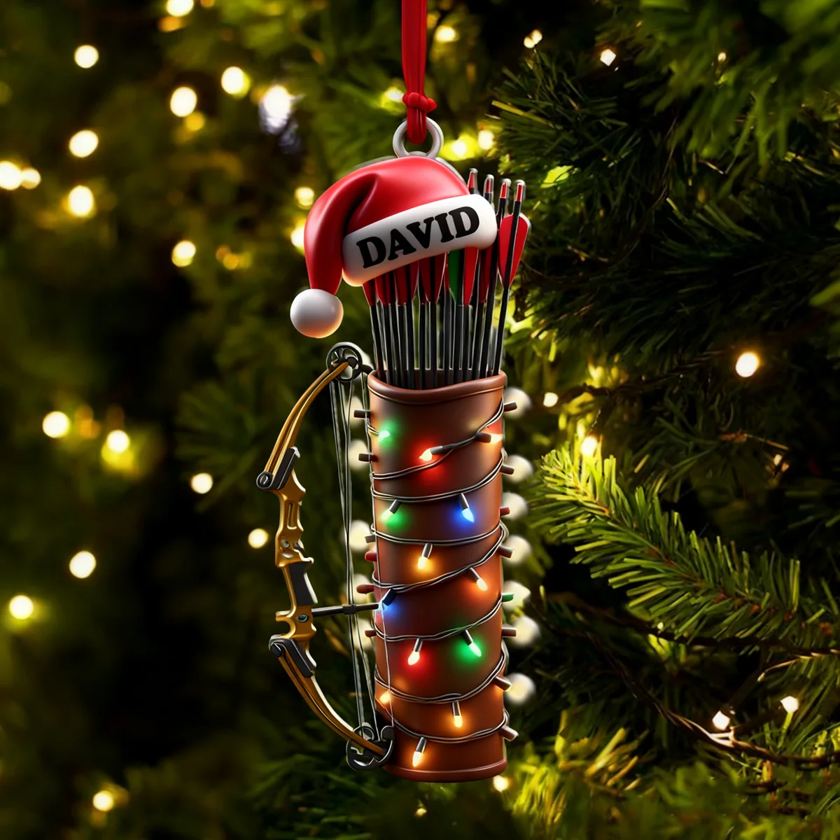 Personalized Archery Christmas Ornament Archery Christmas Gift Decoration - Image 6