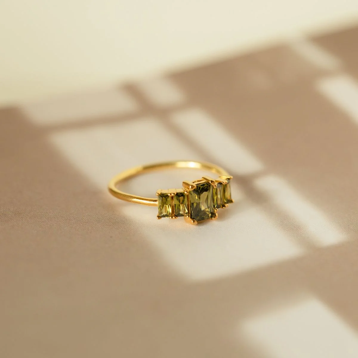 Personalized Art Deco Radiant Baguette-cut Birthstone Ring - Image 4