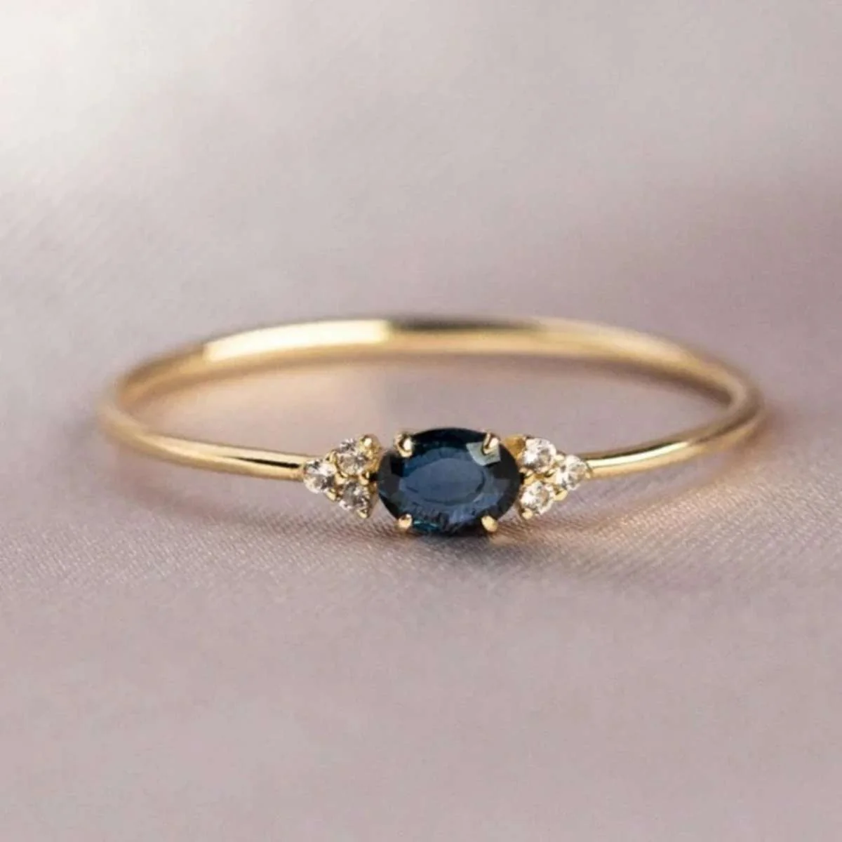 Personalized Art Deco Birthstone Ring - Image 2