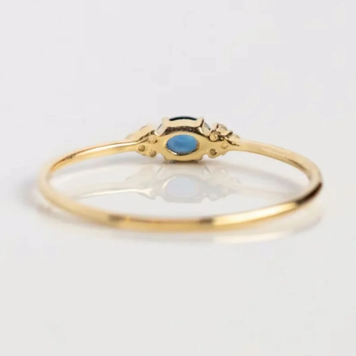 Personalized Art Deco Birthstone Ring - Image 5