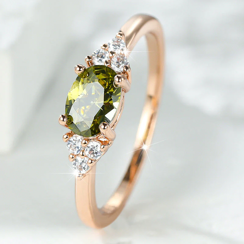 Personalized Art Deco Birthstone Ring - Image 9