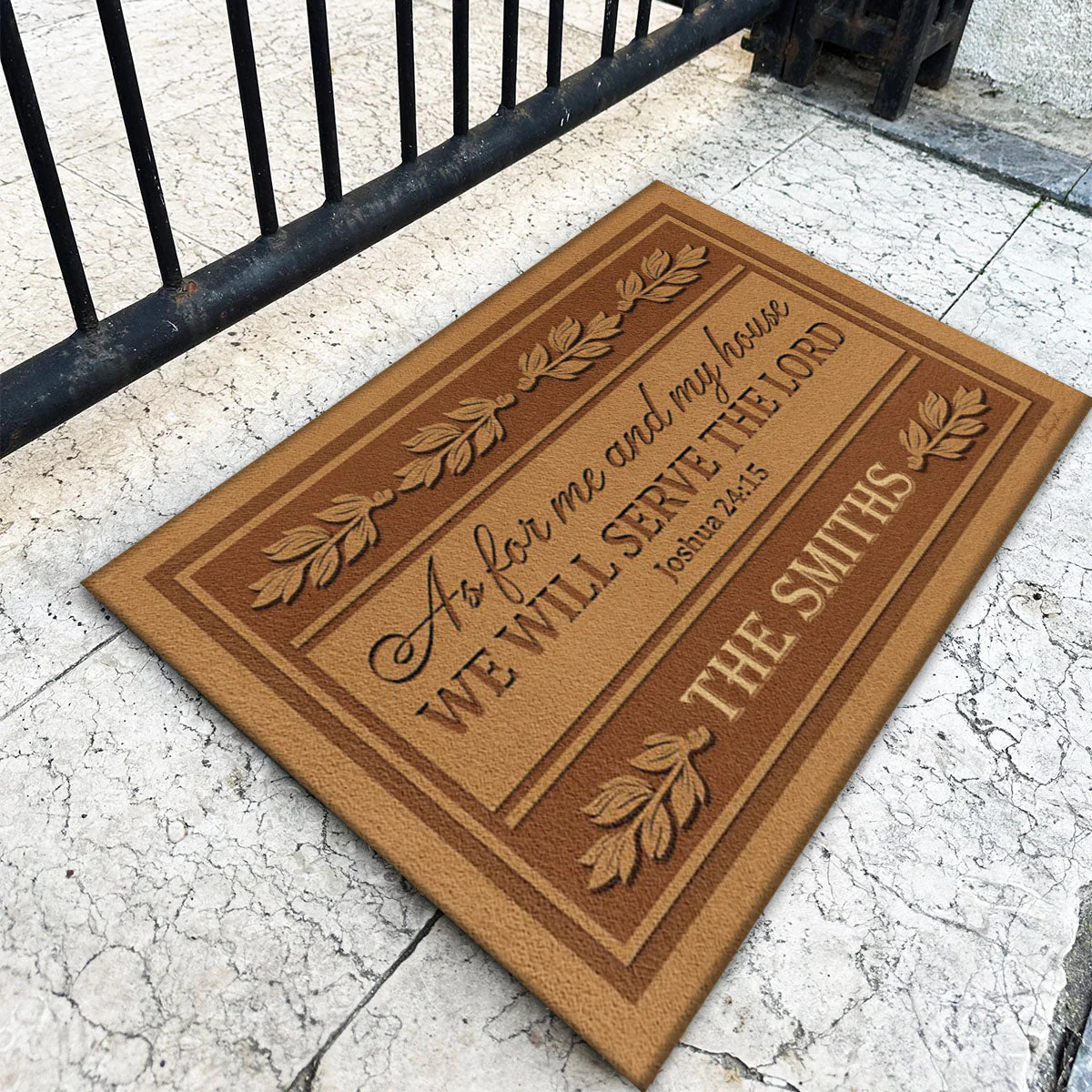 Personalized As For Me And For My House We Will Serve The Lord Doormat - Image 7