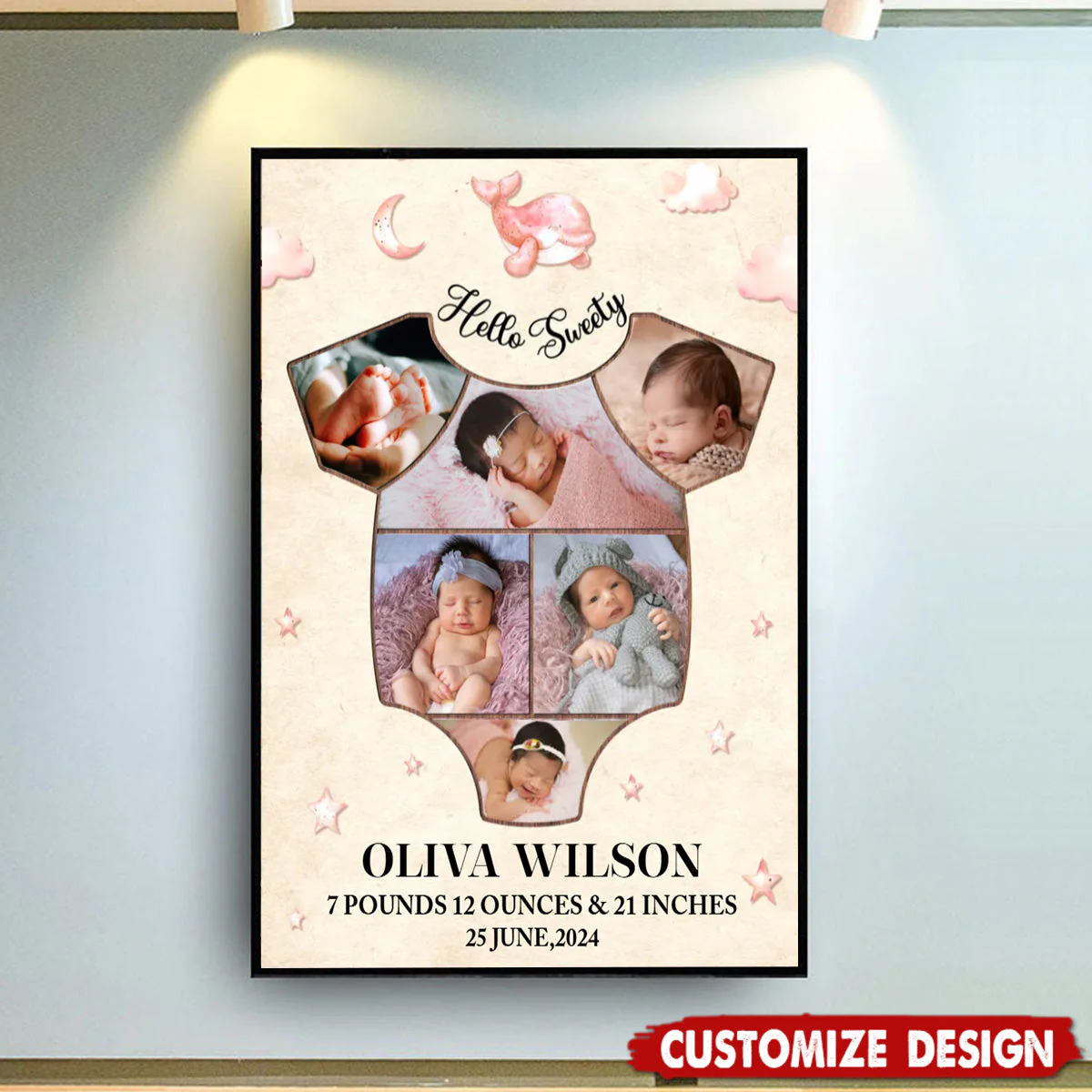 Personalized Baby Collage Photo Poster Gift For Baby Newborn - Image 4