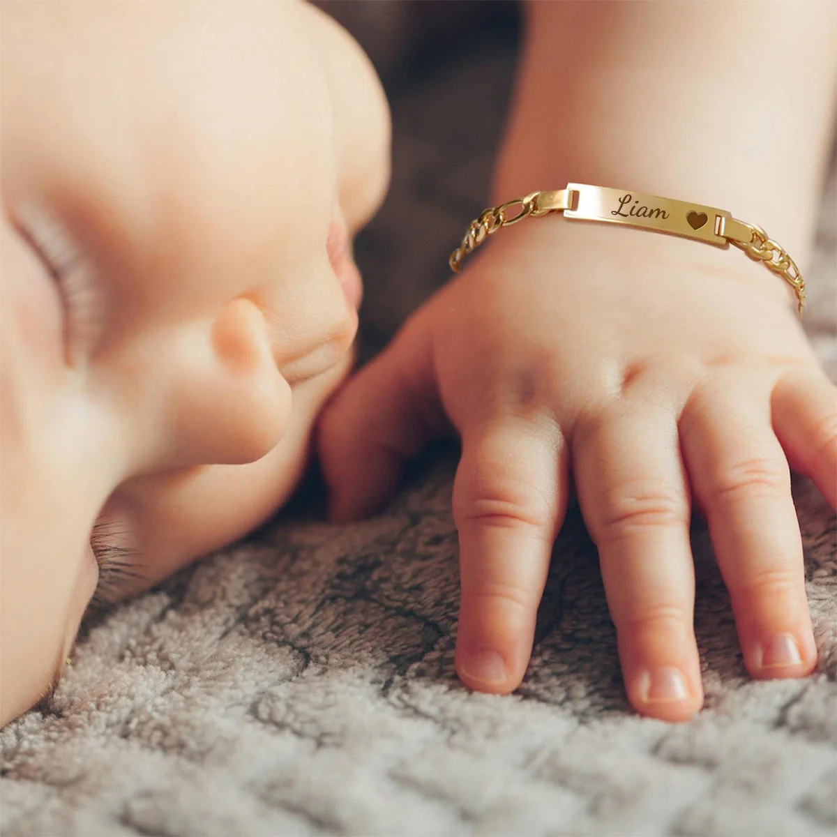 Personalized Baby Name and Birthstone Bracelet - Image 3