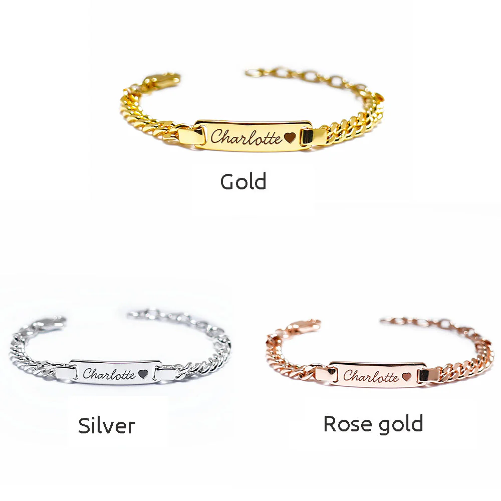 Personalized Baby Name and Birthstone Bracelet - Image 9