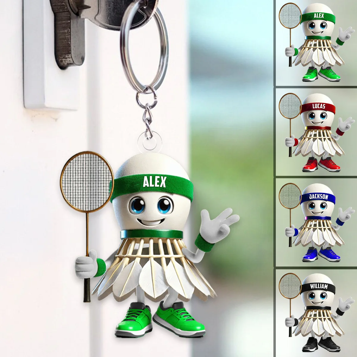 Personalized Badminton Keychain, Gift For Badminton Lover - Image 3