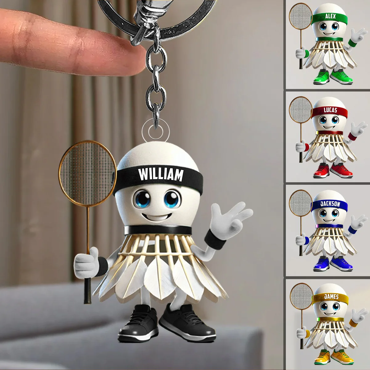 Personalized Badminton Keychain, Gift For Badminton Lover - Image 4